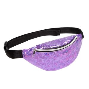 Iridescent Purple Glitter Fanny Pack Waist Bag Hip Bum Bag Belt Bag Nurse